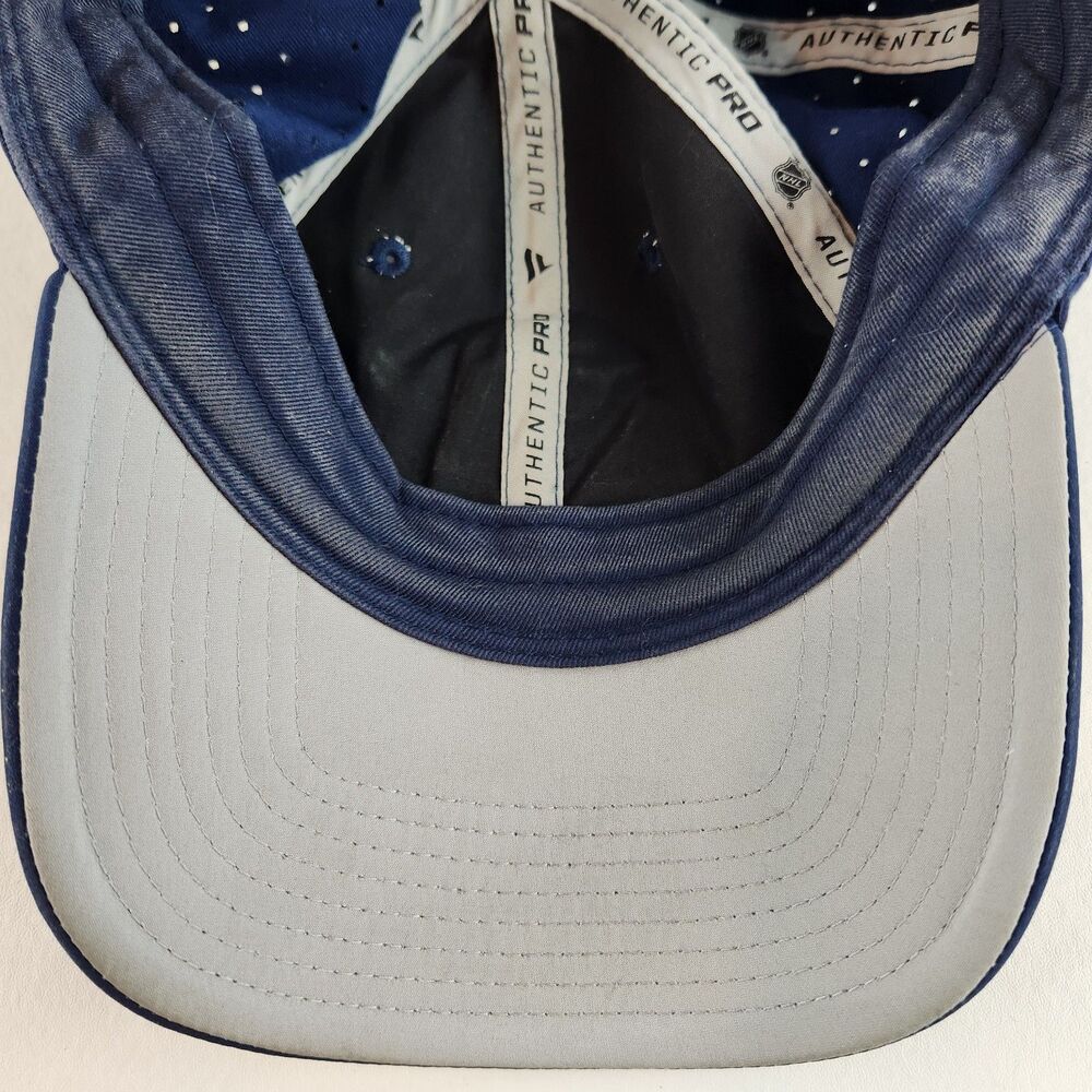 Columbus Blue Jackets Hat Navy Adjustable Authentic Pro Fanatics Hockey Cap - Picture 9 of 12